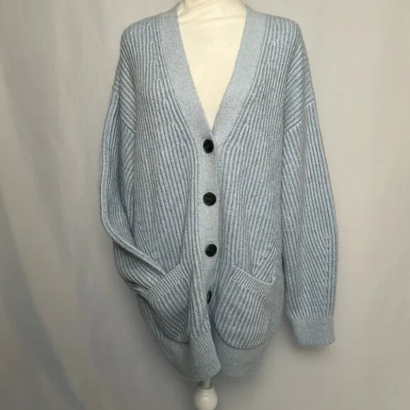 NEW / J.Crew Ribbed V-neck cardigan sweater - Picture 1 of 7